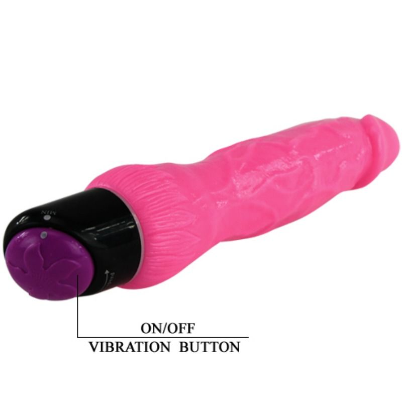 Vibratore sesso realistico colorato rosa 24 cm di Baile, immagine 6
