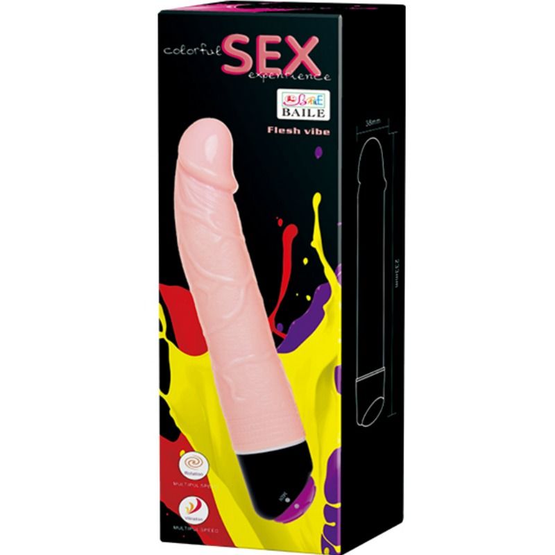 Vibrazione e rotazione sessuale colorata 24 cm di Baile, immagine 8