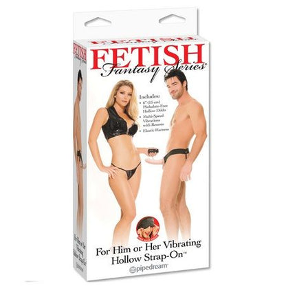Imbracatura vibrante fetish hollow per lui e lei naturale 14cm