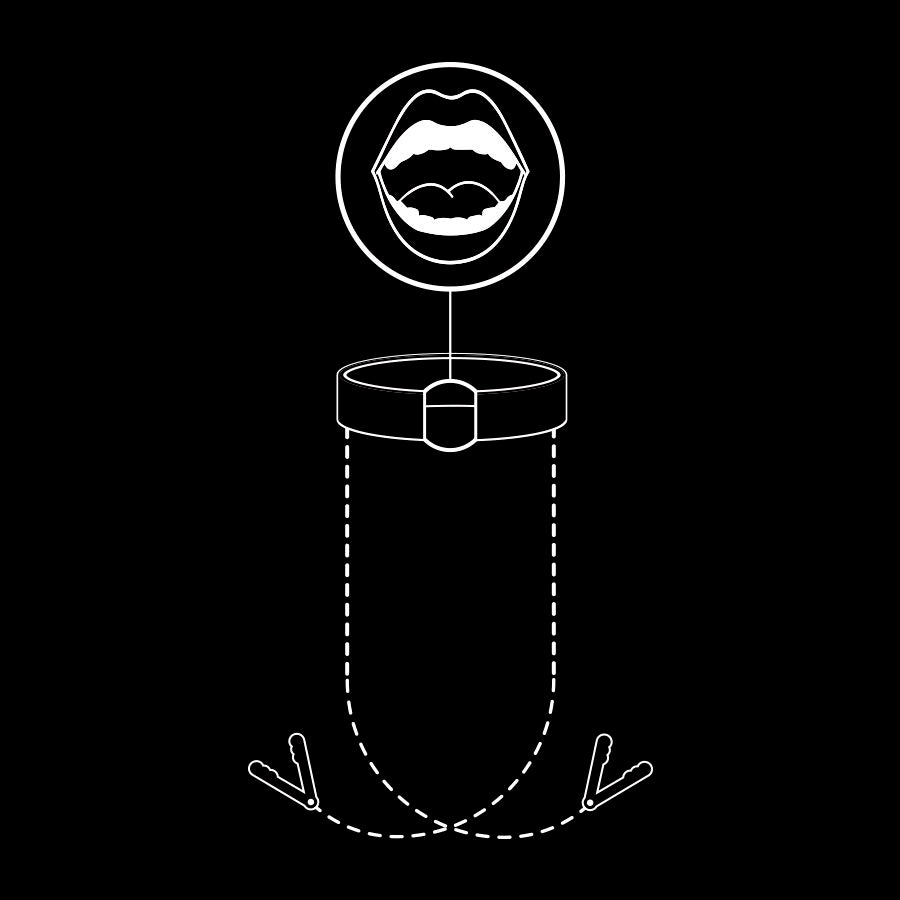Anello gag con morsetti per capezzoli di Fetish Submissive, immagine 7