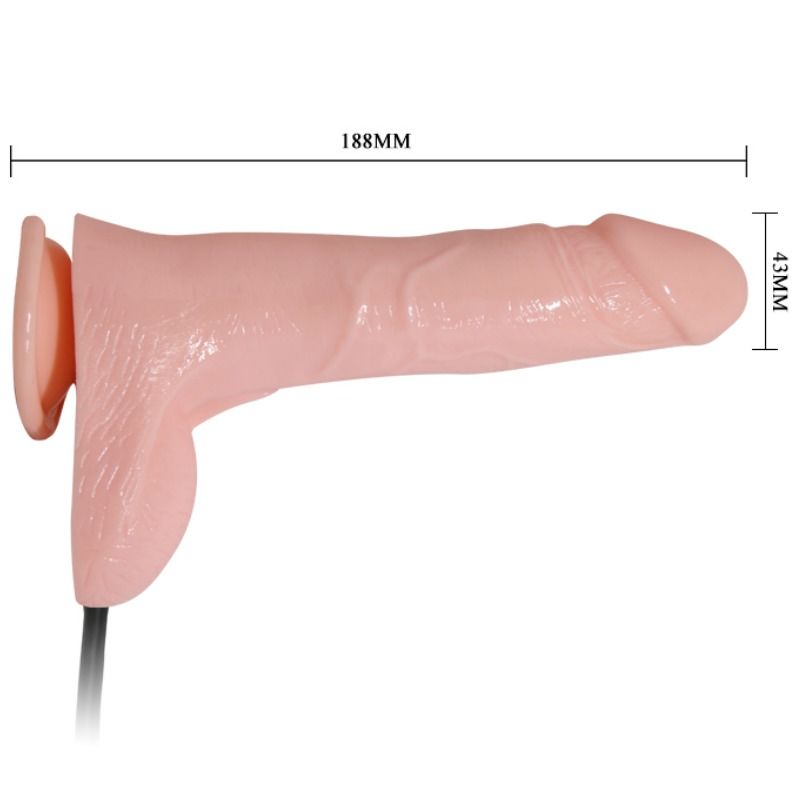 Dildo vibrante e gonfiabile realistico 18.8 cm di Baile, immagine 9