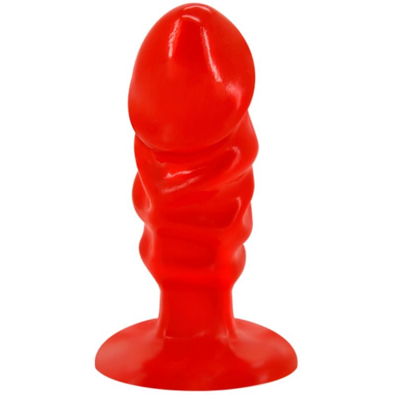 Plug anale unisex con ventosa rossa di Baile