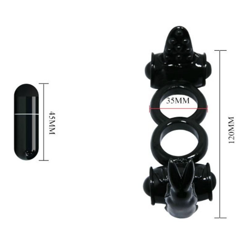 Anello sweet anello doppio con doppio coniglio di Baile, immagine 3