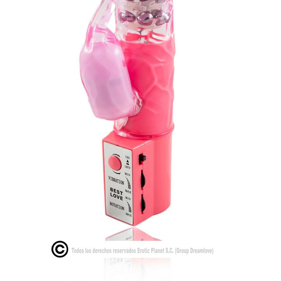 Vibratore rabbit rotatore rosa con Superstimolatore di Baile, immagine 4
