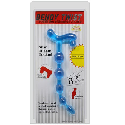 Sfere anal blu flessibili twist di Baile, immagine 2