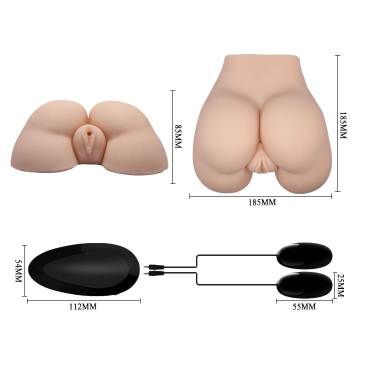 Masturbatore maschile vagina e ano realistici con vibrazione posizione 5 di Crazy Bull, immagine 14