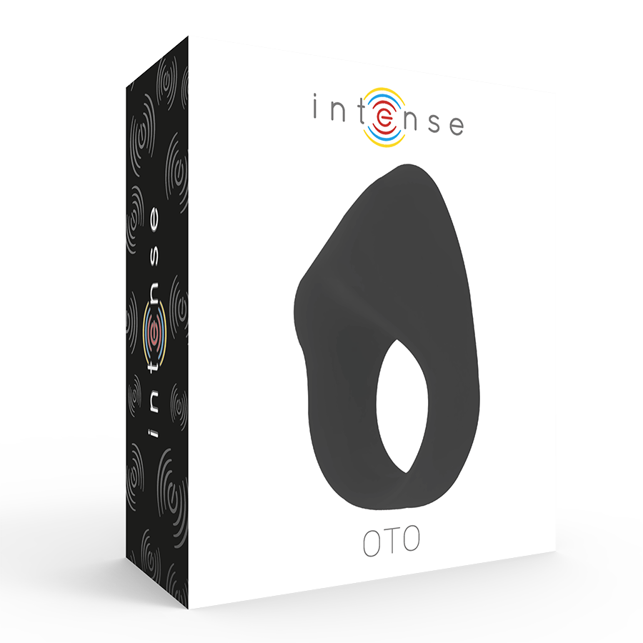 Anello vibratore ricaricabile Oto nero di Intense, immagine 5