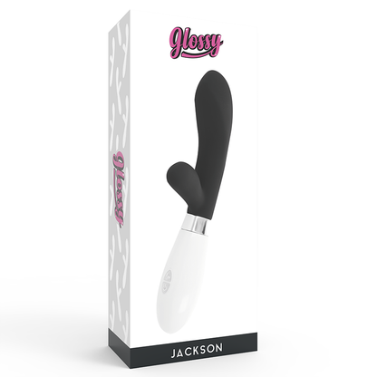 Vibratore rabbit Jackson nero di Glossy, immagine 7