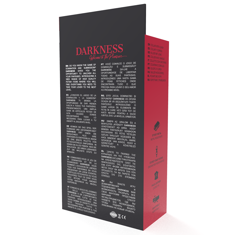 Collana postura con catena in pelle di Darkness, immagine 6