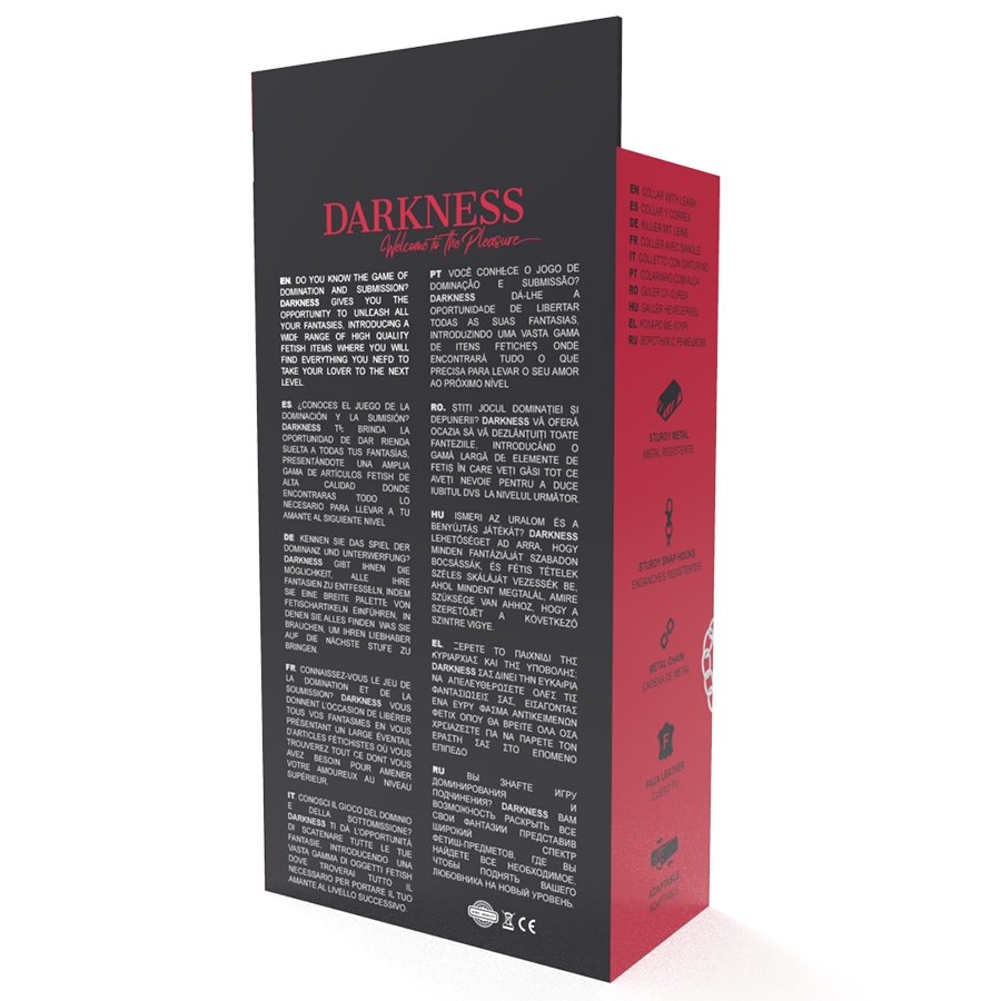Collana in morbida pelle con catena di Darkness, immagine 6