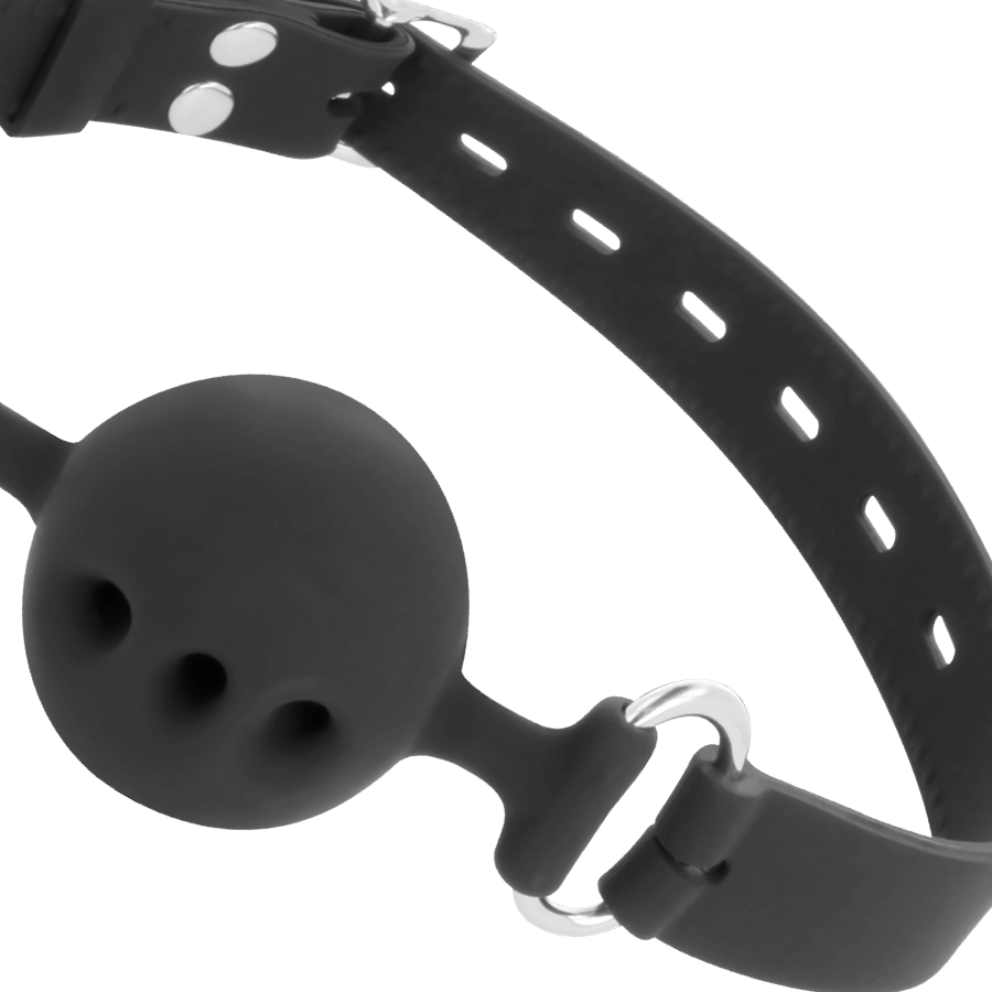 Bavaglino in silicone traspirante nero di Darkness, immagine 3