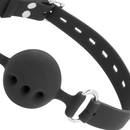 Bavaglino in silicone traspirante nero di Darkness, immagine 3