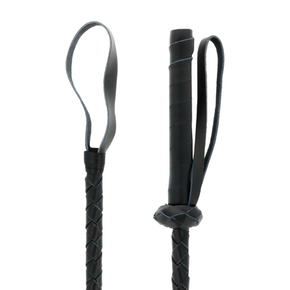 Frusta fetish BDSM in pelle 60cm di Darkness, immagine 2