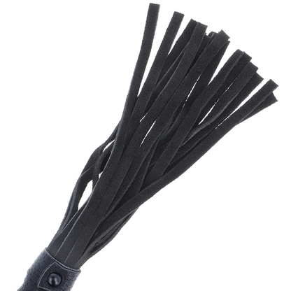 Frusta bondage nera con manico in pelle di Darkness, immagine 3