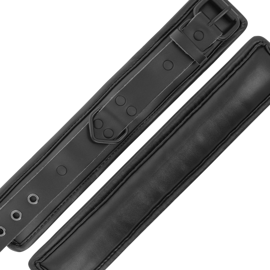 Manette regolabili alla caviglia in pelle nera di Darkness, immagine 5