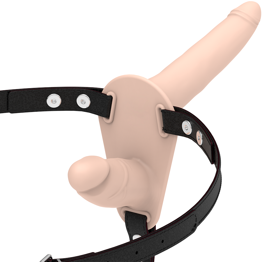 Dildo doppia penetrazione carne di Fetish Submissive Harness