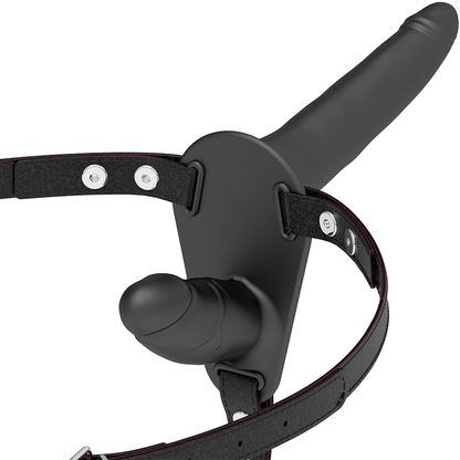 Dildo doppia penetrazione nera di Fetish Submissive Harness