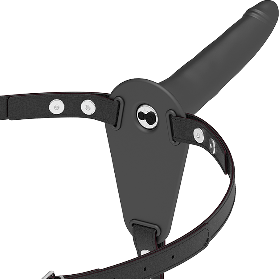 Vibratore in silicone nero 15 cm di Fetish Submissive Harness