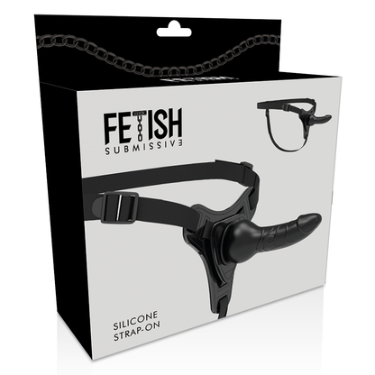 Dildo silicone nero realistico 16 cm di Fetish Submissive Harness, immagine 5