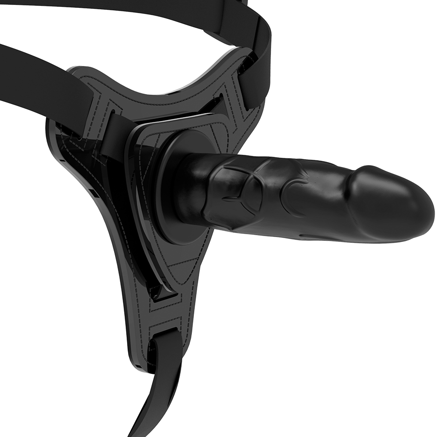 Dildo silicone nero realistico 15 cm di Fetish Submissive Harness