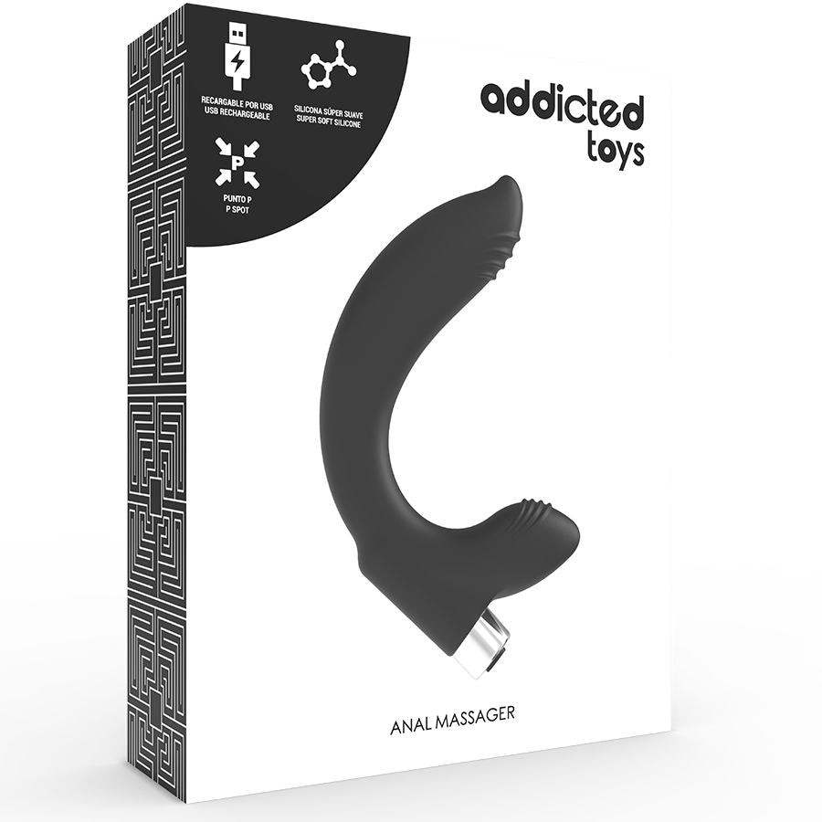 Vibratore prostatico ricaricabile modello 7 - nero di Addicted Toys, immagine 6