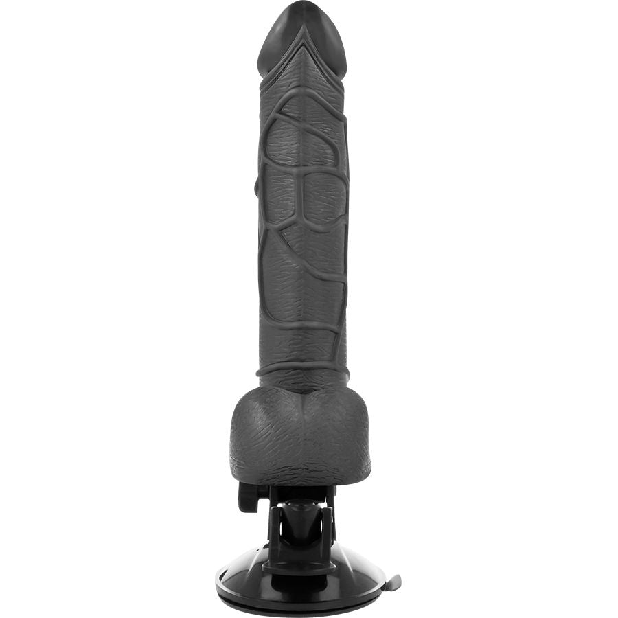 Vibratore realistico telecomando nero con testicoli 19.5 cm Ø 4 cm, immagine 3