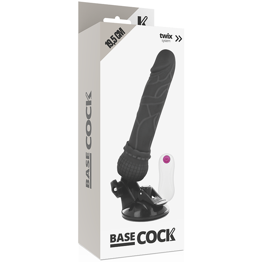 Vibratore realistico telecomando nero 19.5 cm Ø 4 cm, immagine 4