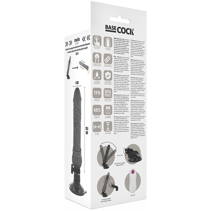 Vibratore realistico telecomando nero 19.5 cm Ø 4 cm, immagine 5