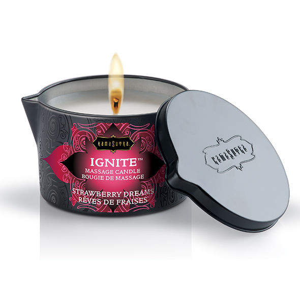 Candela da massaggio strawberry Dreams 170 gr di Kamasutra, immagine 2