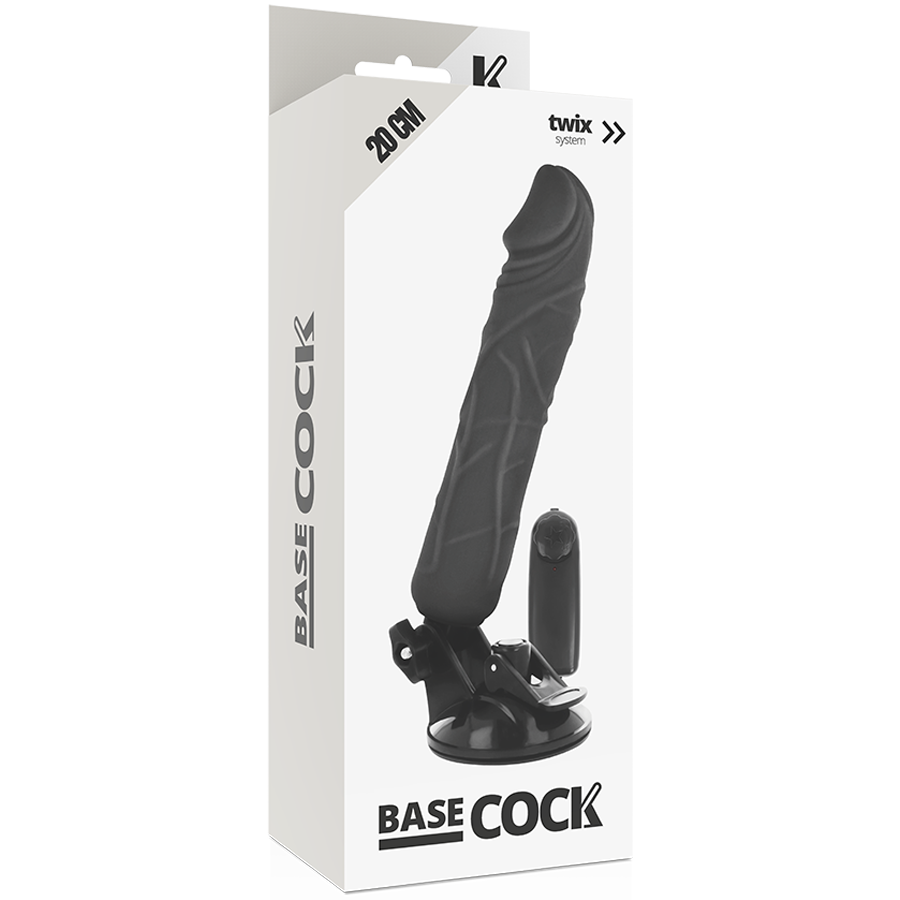 Vibratore realistico telecomando nero 20 cm Ø 4 cm, immagine 4
