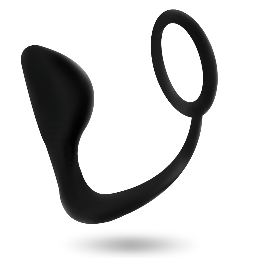 Plug anale con anello pene nero di Addicted Toys, immagine 2