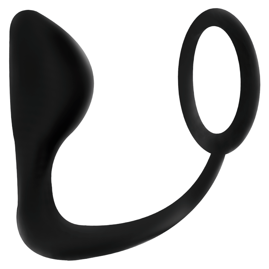 Plug anale con anello pene nero di Addicted Toys, immagine 3
