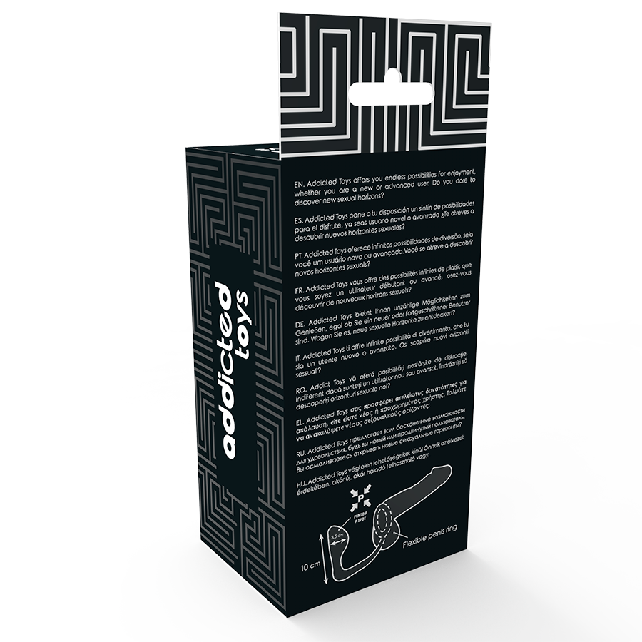 Plug anale con anello pene nero di Addicted Toys, immagine 5