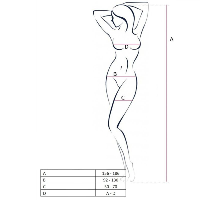 Bodystocking Passion -e donna bianco taglia unica, immagine 2