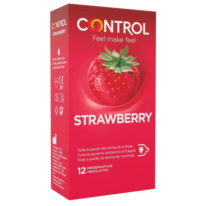 Preservativi adatta fragola 12 unità di Control