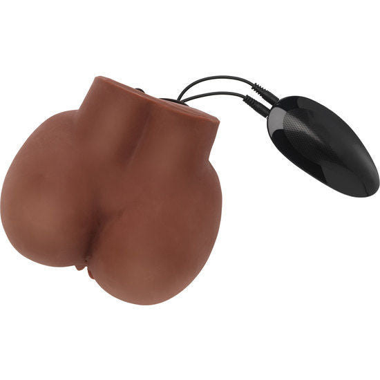 Masturbatore realistico con vibratore Big ass marrone di ACT, immagine 5