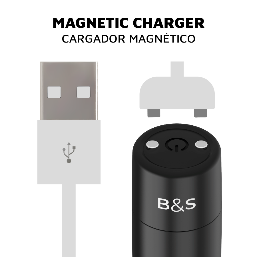 Proiettile Kernex 2 magnetico vibrante nero di Black&silver, immagine 4