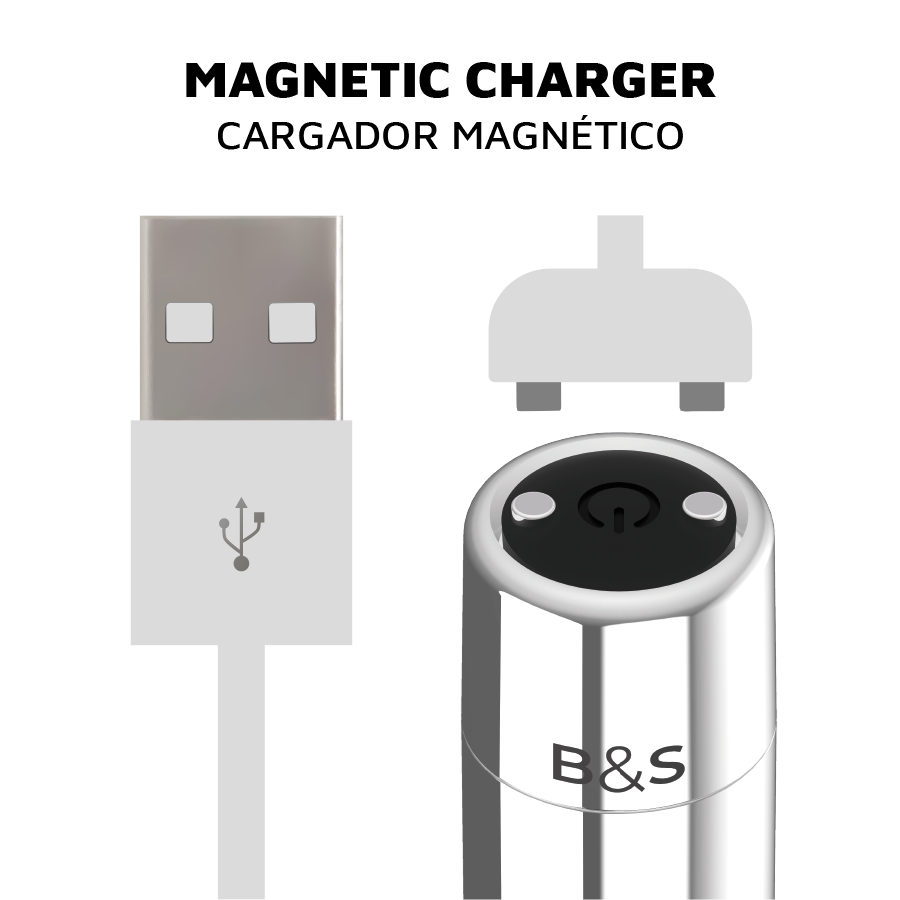 Proiettile Kailan 2 magnetico vibrante argento di Black&silver, immagine 4