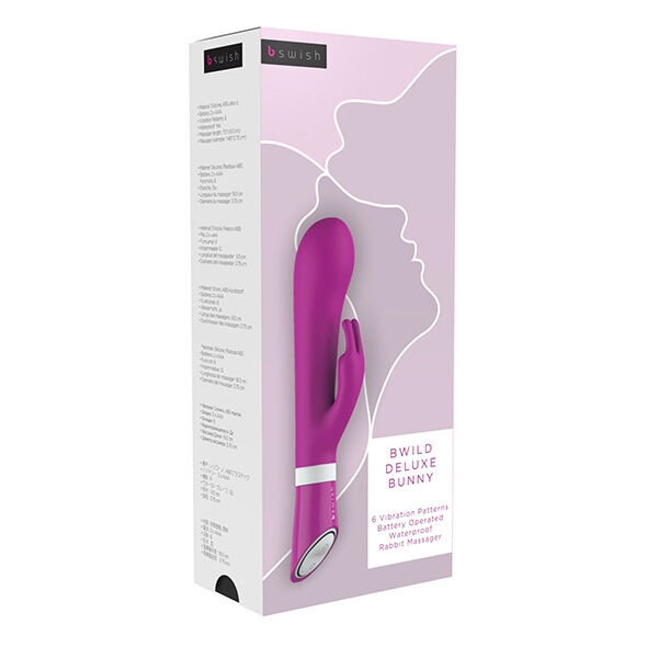 Vibratore rabbit bwild deluxe coniglio vibratore lampone, immagine 6