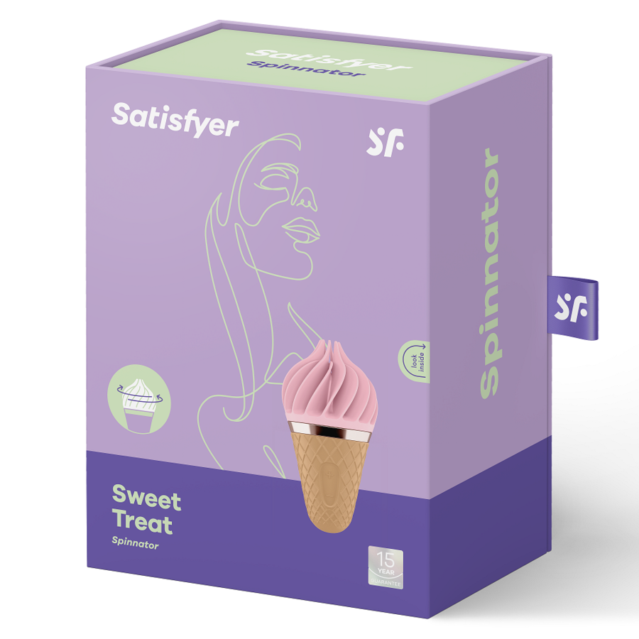 Sex toy sweet Treat Spinnator marrone e rosa di Satisfyer, immagine 3