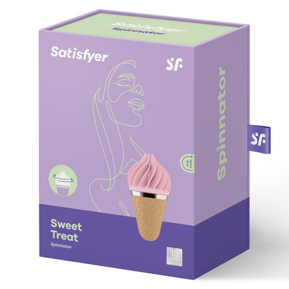 Sex toy sweet Treat Spinnator marrone e rosa di Satisfyer, immagine 3