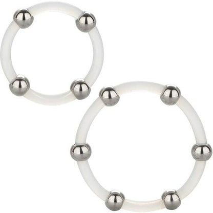 Set di anelli in silicone con perline in acciaio di Calexotics