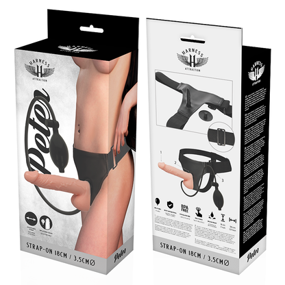 Rnes Peter con pene gonfiabile 18 cm Ø 3.5 cm di Harness Attraction, immagine 7