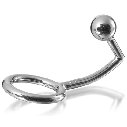 Anello cock ring con gancio Intruso anale 40mm di Metal Hard, immagine 3