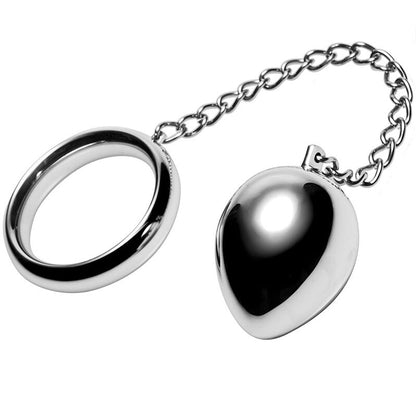 Anello cock 40mm e catena con sfera in metallo