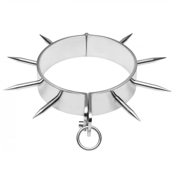 Collare schiavo BDSM con punti di Metal Hard