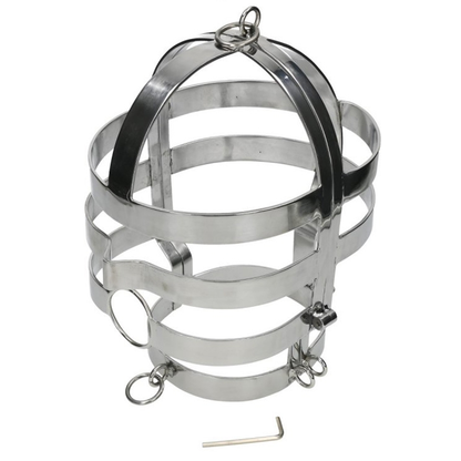 Maschera con collana in acciaio di Metal Hard