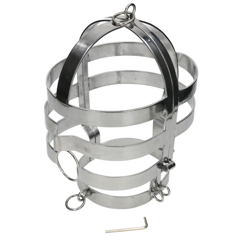 Maschera con collana in acciaio di Metal Hard