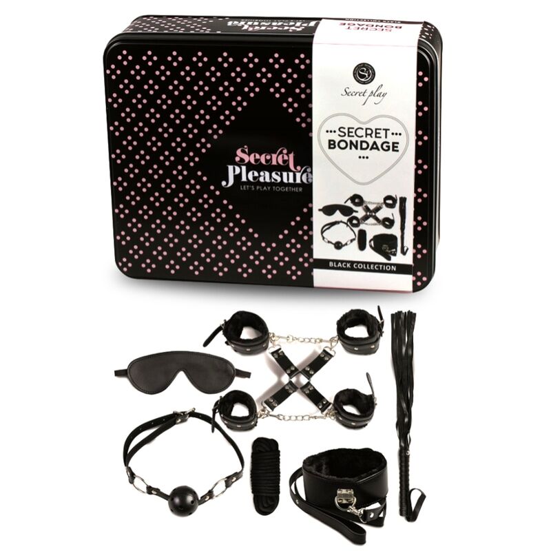 BDSM set 8 Pcs nero di Secretplay, immagine 2