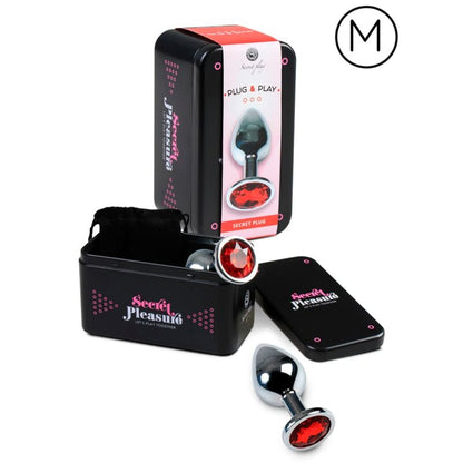 Plug anale rosso M di Secretplay, immagine 2